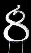Sugar Crafty - Silver Cake Topper Number 8
