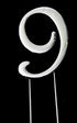 Sugar Crafty - Silver Cake Topper Number 9 Number Toppers The Cooks Kitchen 
