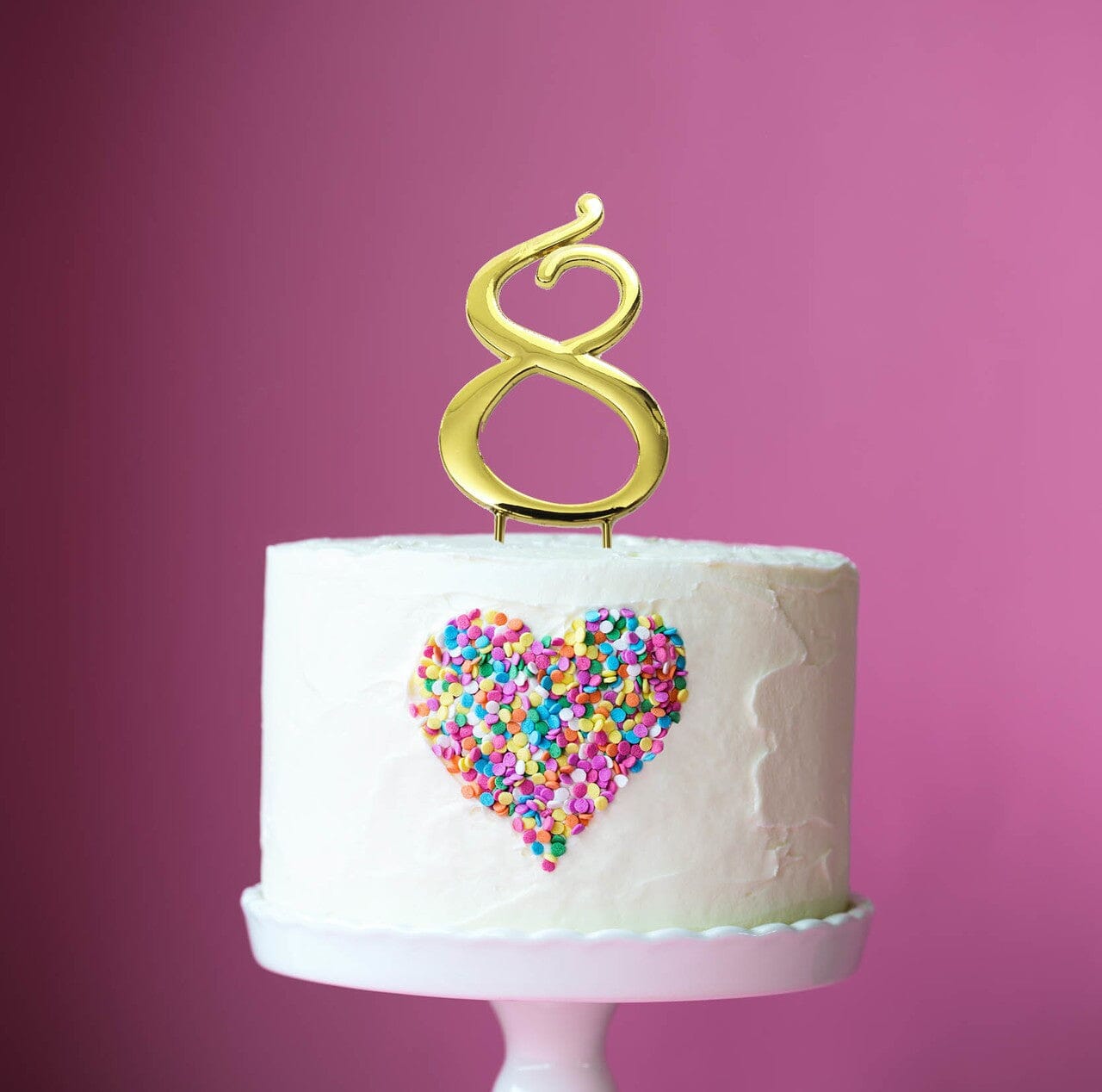 Sugar Crafty - Gold Cake Topper Number 8 Number Toppers The Cooks Kitchen 