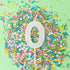 Cake & Candle - Mini Glitter Candle White - Number 0 Candles The Cooks Kitchen 