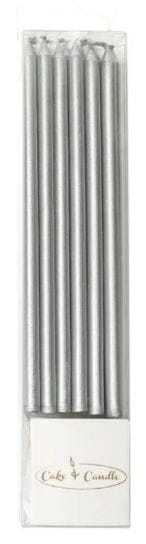 Bake Group 12cm Tall Candles - Silver Candles The Cooks Kitchen 