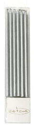 Bake Group 12cm Tall Candles - Silver Candles The Cooks Kitchen 