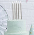 Bake Group 12cm Tall Candles - Silver Candles The Cooks Kitchen 