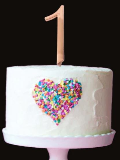 Sugar Crafty Rose Gold Cake Topper - Number 1 Number Toppers The Cooks Kitchen 