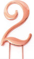 Sugar Crafty Rose Gold Cake Topper - Number 2