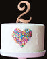 Sugar Crafty Rose Gold Cake Topper - Number 2 Number Toppers The Cooks Kitchen 