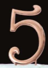 Sugar Crafty Rose Gold Cake Topper - Number 5 Number Toppers The Cooks Kitchen 