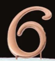 Sugar Crafty Rose Gold Cake Topper - Number 6 Number Toppers The Cooks Kitchen 