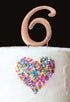 Sugar Crafty Rose Gold Cake Topper - Number 6 Number Toppers The Cooks Kitchen 