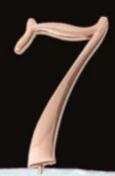 Sugar Crafty Rose Gold Cake Topper - Number 7 Number Toppers The Cooks Kitchen 