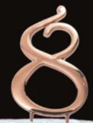 Sugar Crafty Rose Gold Cake Topper- Number 8 Number Toppers The Cooks Kitchen 