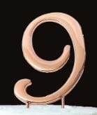 Sugar Crafty - Rose Gold Cake Topper - Number 9 The Cooks Kitchen 