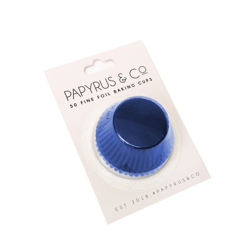Papyrus & Co 50 Fine Foil Baking Cups - Navy 50mm Boards & Boxes & Packaging The Cooks Kitchen Mandurah 