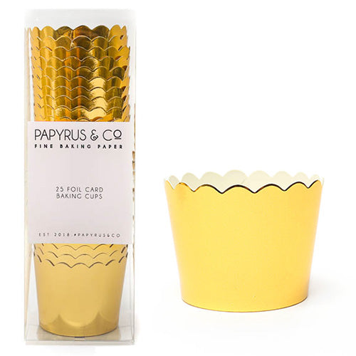 Papyrus & Co Foil Card Baking Cups - Gold