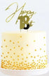 Cake & Candle Topper - Happy 18th Gold Acrylic Cake Toppers The Cooks Kitchen 