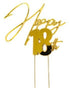 Cake & Candle Topper - Happy 18th Gold Acrylic Cake Toppers The Cooks Kitchen 