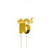 Cake & Candle Topper - 16th Gold Acrylic Cake Toppers The Cooks Kitchen Mandurah 