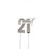 Cake & Candle Topper - 21st Silver Acrylic Cake Toppers The Cooks Kitchen Mandurah 