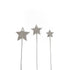 Cake & Candle - Silver Metal Cake Topper - Stars Number Toppers The Cooks Kitchen 