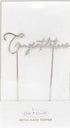 Cake & Candle Congratulations Cake Topper Silver Cake Toppers The Cooks Kitchen 