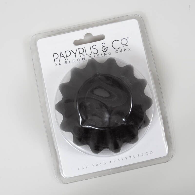 Black Bloom Baking Cups 24 Boards & Boxes & Packaging The Cooks Kitchen 