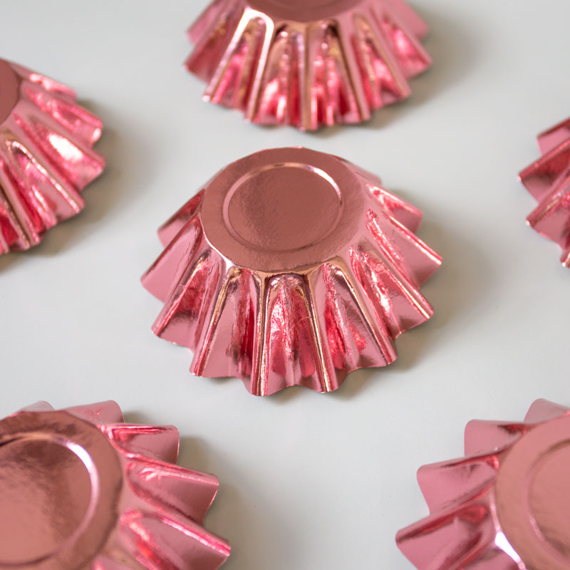 Rose Gold Bloom Baking Cups 24 Boards & Boxes & Packaging The Cooks Kitchen Mandurah 