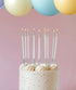 Cake & Candle Silver Double Dipped Cake Candles - White 12pk Candles The Cooks Kitchen 