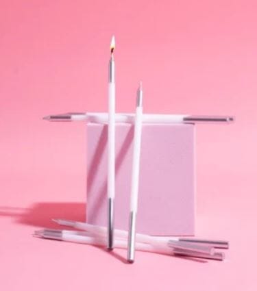 Cake & Candle Silver Double Dipped Cake Candles - White 12pk Candles The Cooks Kitchen 