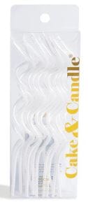 Cake & Candle Swirly Cake Candles White 13cm 16pk Candles The Cooks Kitchen 