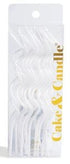 Cake & Candle Swirly Cake Candles White 13cm 16pk Candles The Cooks Kitchen 