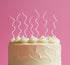 Cake & Candle Swirly Cake Candles White 13cm 16pk Candles The Cooks Kitchen 