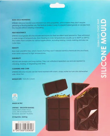 Sprinks Silicone Mould - Dubai Duo Chocolate Bar