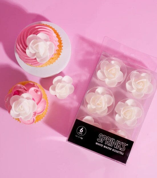Sprinks White Wafer Rosettes Edible Decorations The Cooks Kitchen 