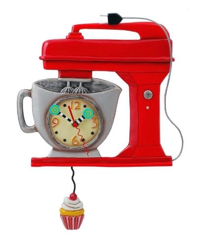 Rikaro - Vintage Mixer Red Clock 39cm Home Decor The Cooks Kitchen 