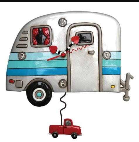 Rikaro - Happy Camper Clock Home Decor The Cooks Kitchen 