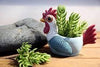 Rikaro - Baby Light Blue Rooster Planter