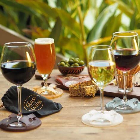 Glass On The Grass Resin Coasters S/4 Gentleman's Collection Placemats & Coasters The Cooks Kitchen 