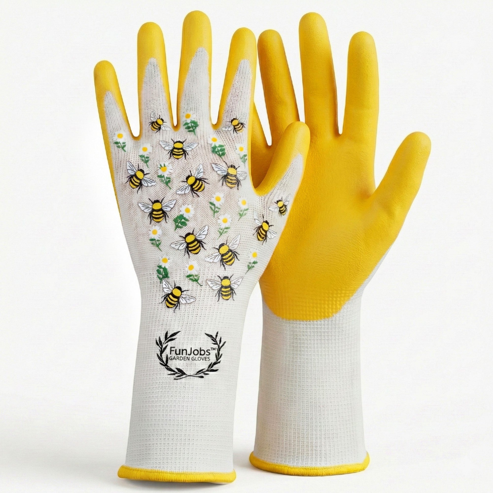 Funjobs Long Bee Garden Gloves - Medium