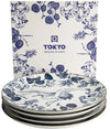 Tokyo Design Studio Flora Japonica Mixed Plate Giftset 4 Piece 25cm In Multi