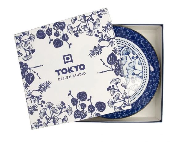 Tokyo Design Studio Flora Japonica Mixed Plate Giftset 4 Piece 25cm In Multi
