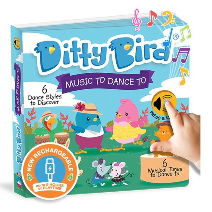 Ditty Bird Music To Dance To Multi-coloured 16x2x16cm Children's Giftware The Cooks Kitchen 