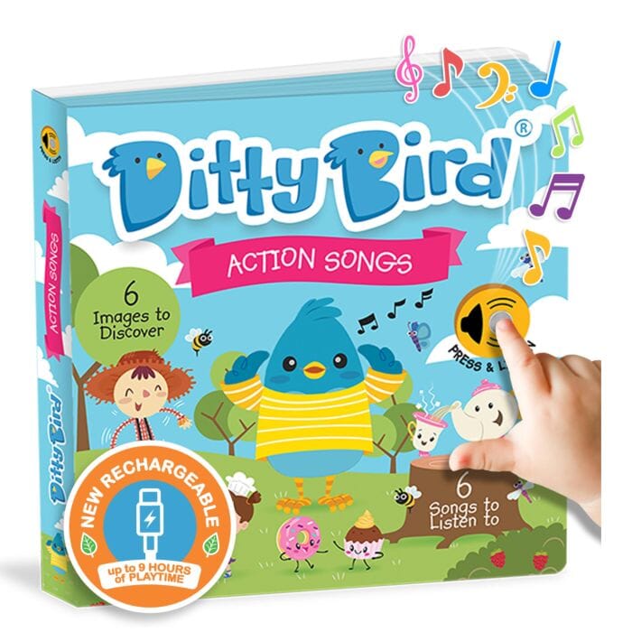 Ditty Bird Action Songs Multi-coloured 16x2x16cm Children's Giftware The Cooks Kitchen 