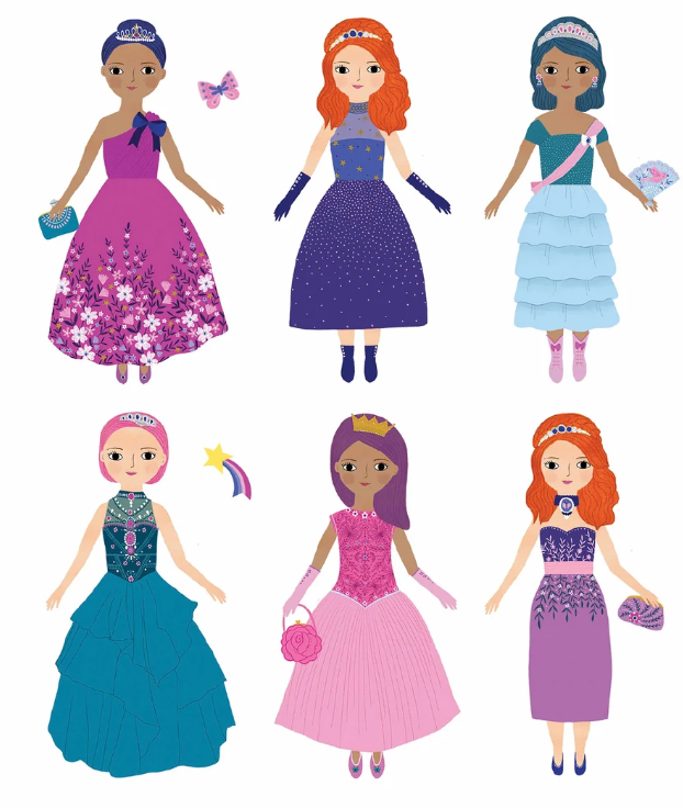 Mudpuppy Princess Magic Magnetic Dress-up 