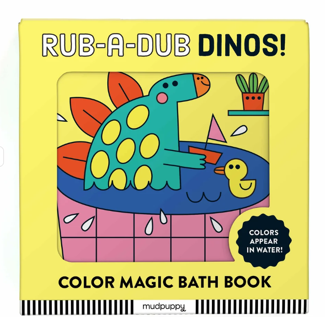 Mudpuppy Rub-a-dub Dinos! Color Magic Bath Book 