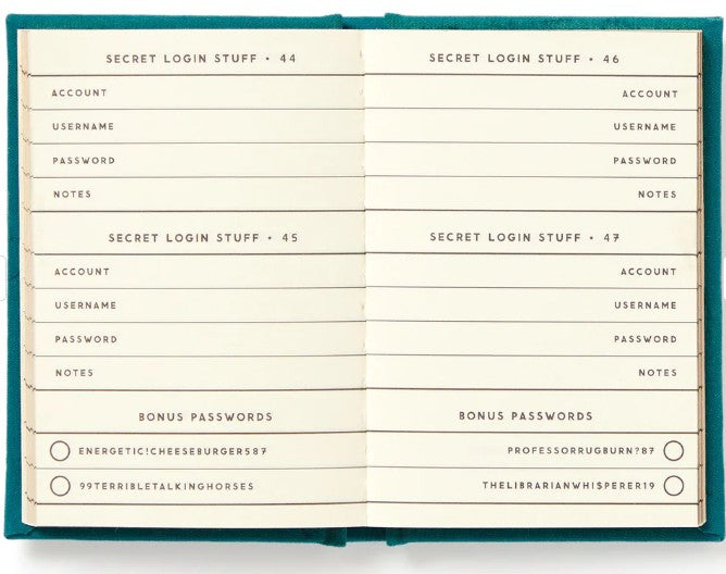 A Tiny Password Diary Definitely Not My Passwords Tiny Diary