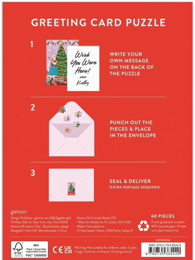 Meowy Christmas Greeting Card Puzzle