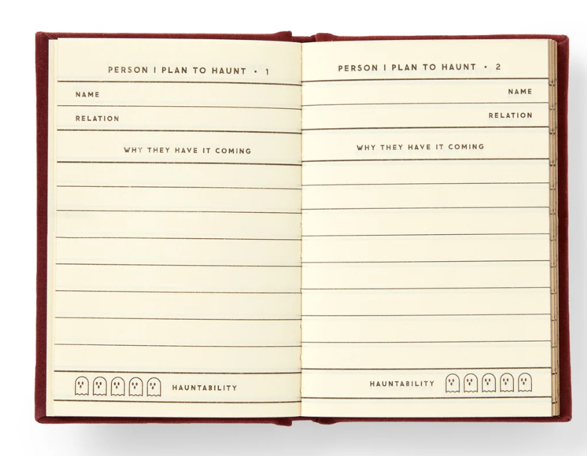 Brass Monkey People I Plan To Haunt Tiny Diary Burgundy