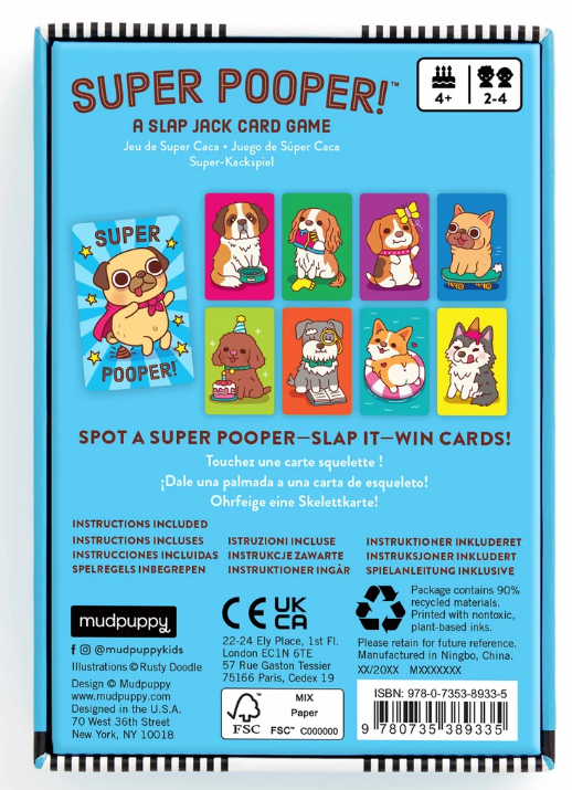 Mudpuppy Super Pooper! Card Game