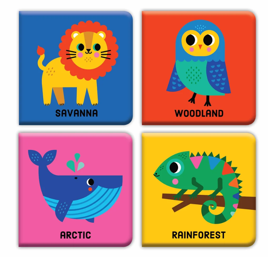 Mudpuppy Animals Of The World Color Magic Bath Book Set 