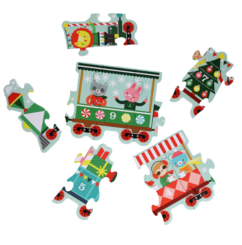 Christmas Train Shaped Floor Puzzle 30pc